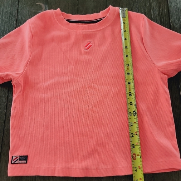 Superdry Cropped Rib T Shirt 8 - Picture 7 of 9